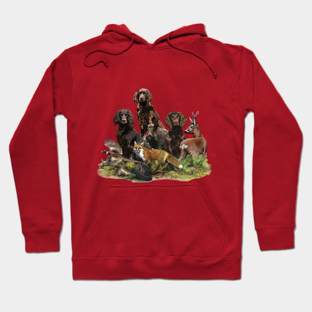 German Spaniels (  Deutscher Wachtelhund ) Hoodie by German Wirehaired Pointer 